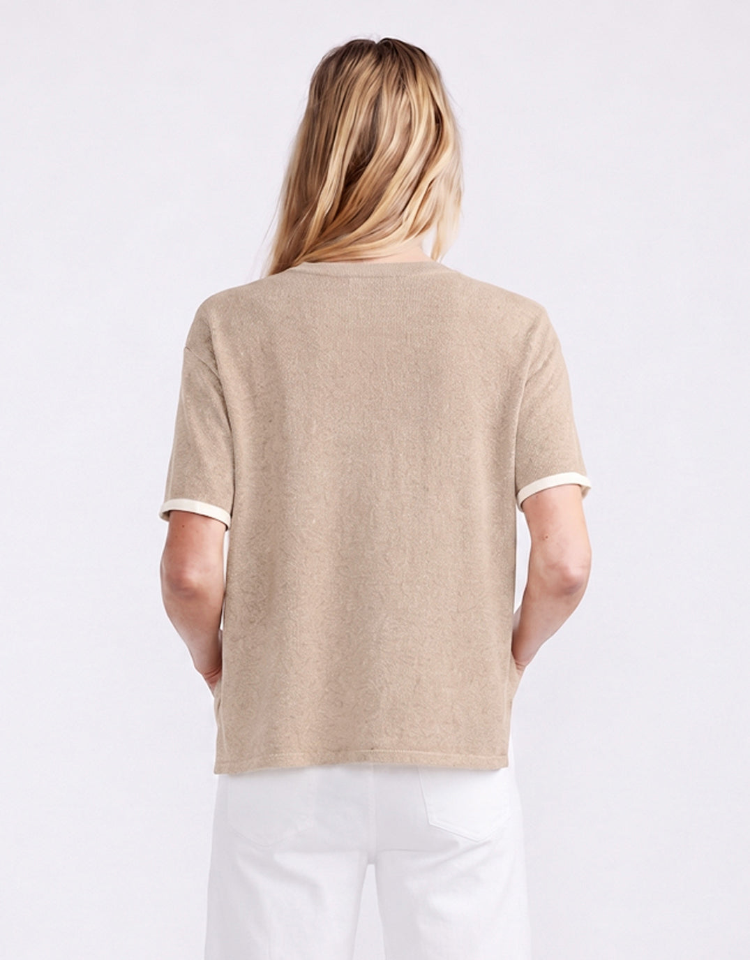 Frenchie Cotton Cashmere Tee - Latte