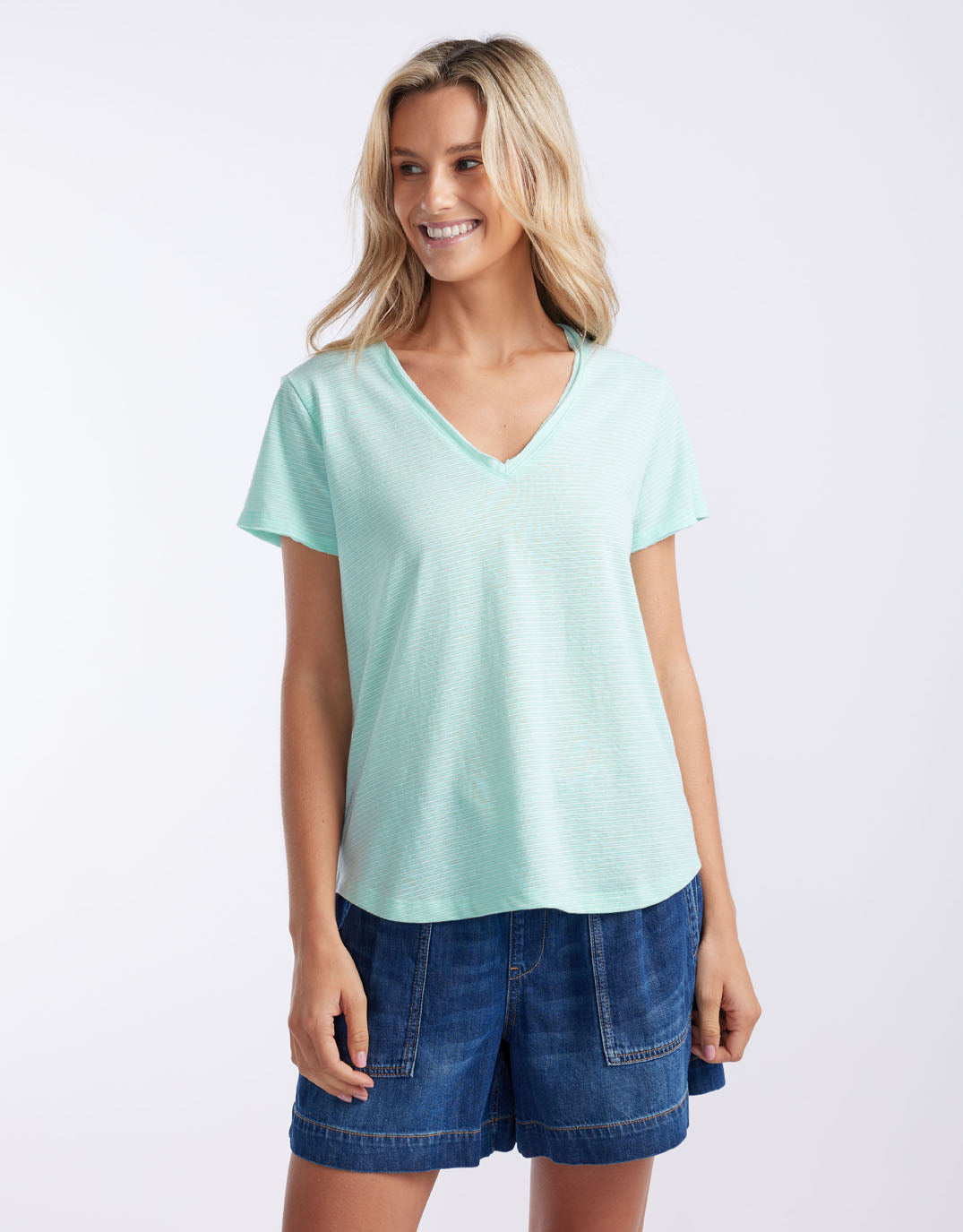 white-co-gelati-stripe-vee-neck-tee-seaglass-womens-clothing