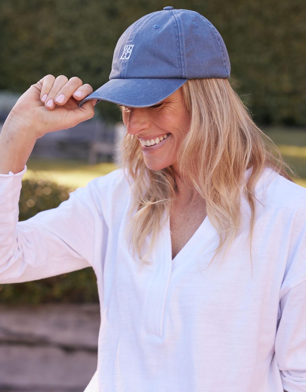 Henley Sunset Top - White