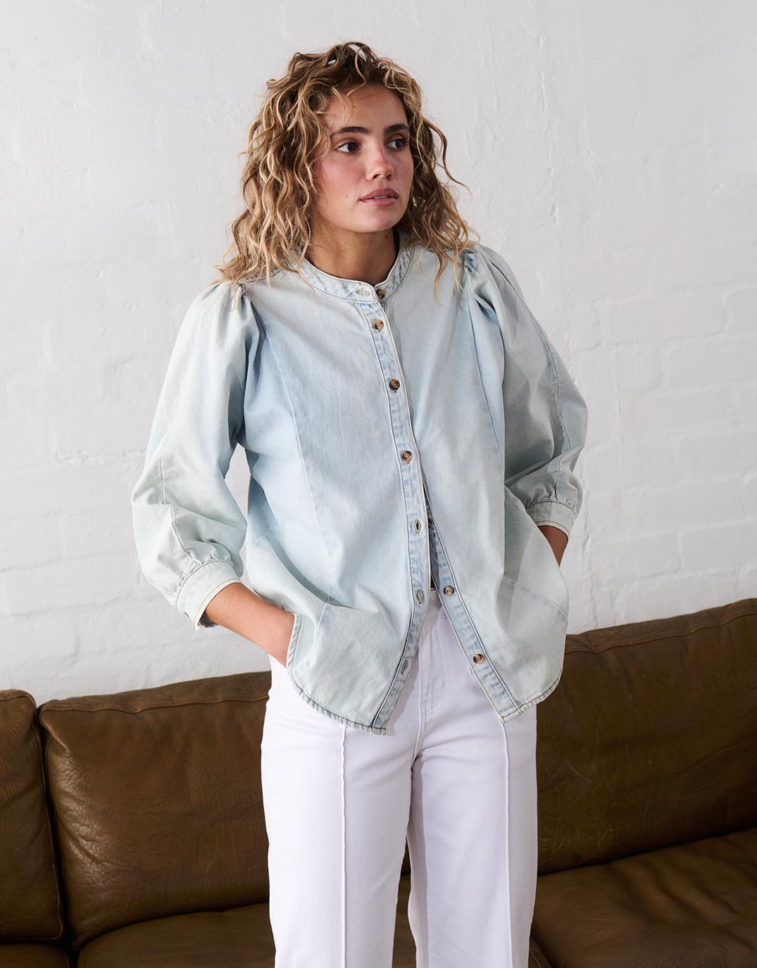 Gabriella Shirt - Sky Blue