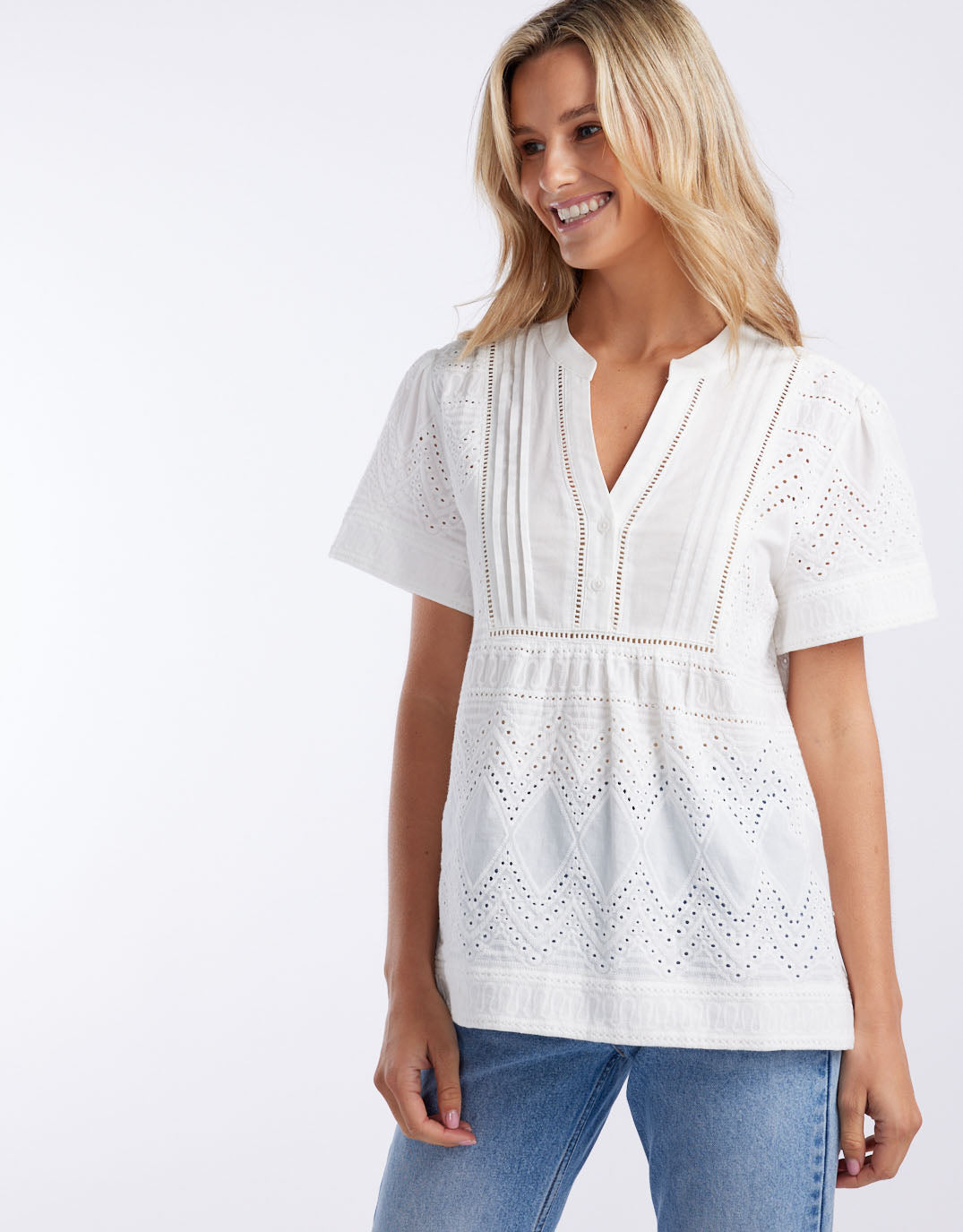 white-co-la-dolce-vita-short-sleeve-top-white-womens-clothing