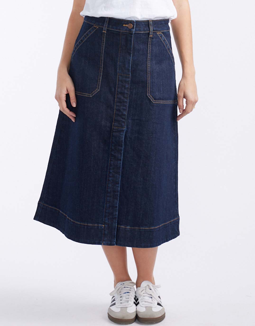 Catalina Midi Skirt - Indigo