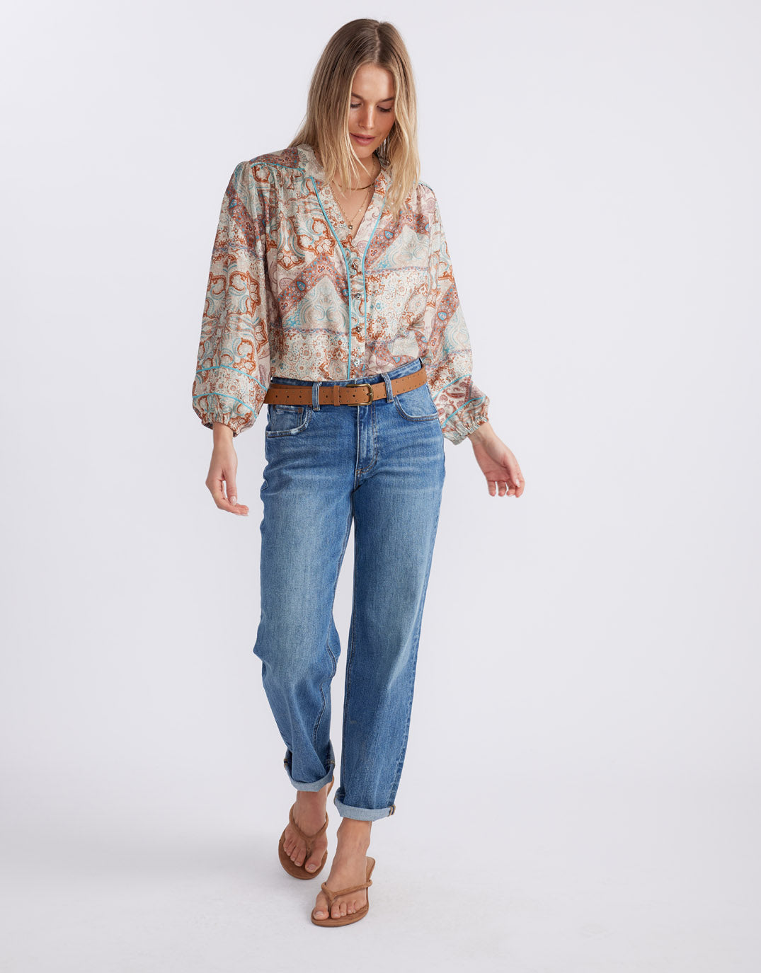 Mila Blouse - Shoreline Paisley