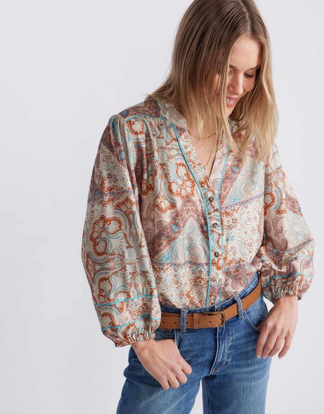 Mila Blouse - Shoreline Paisley