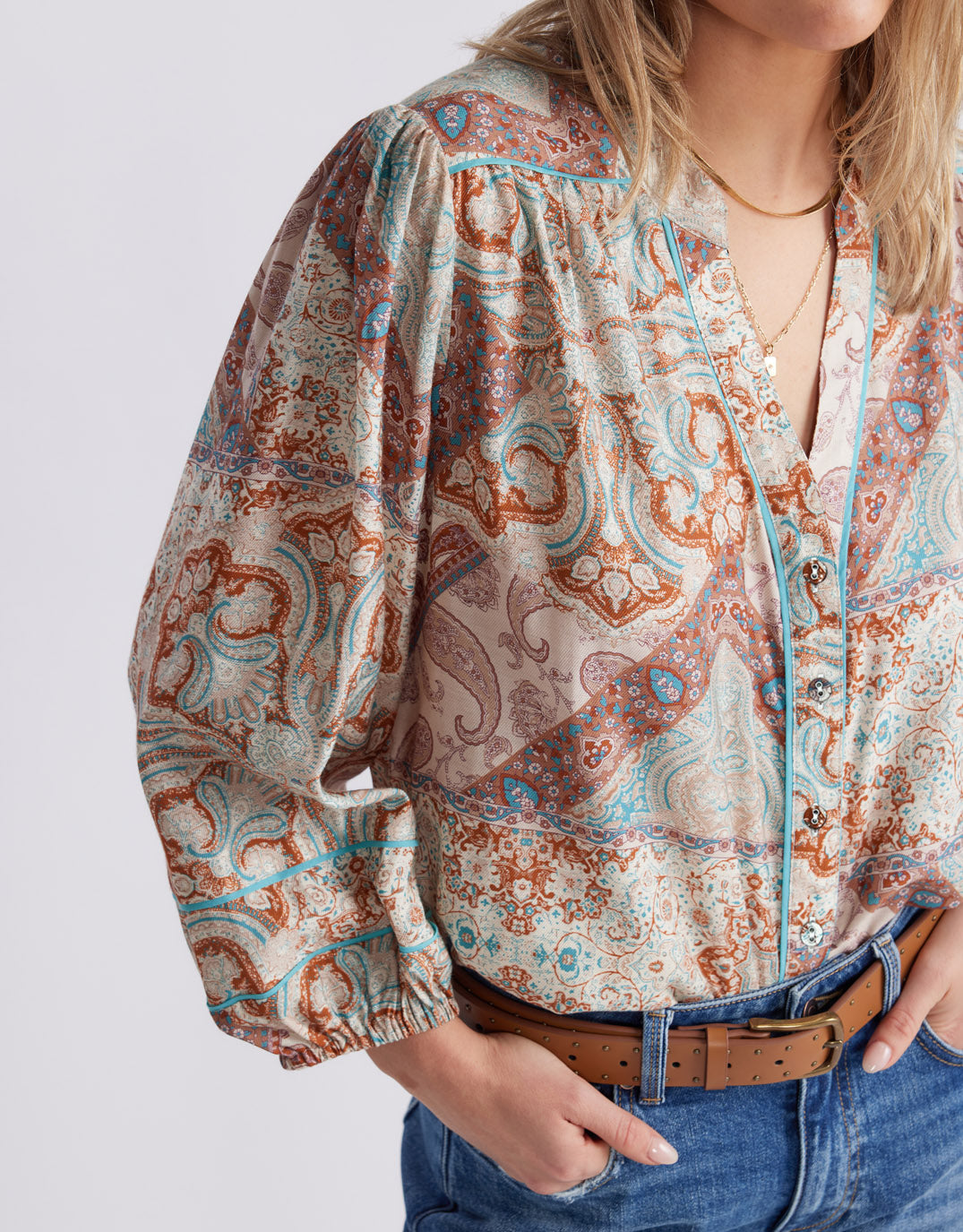 Mila Blouse - Shoreline Paisley
