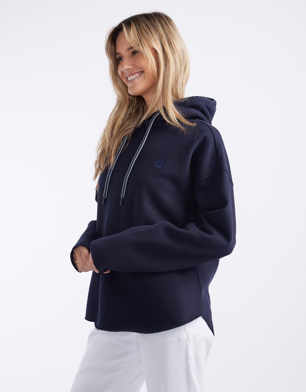 white-co-monogram-fleece-hoodie-navy-womens-clothing