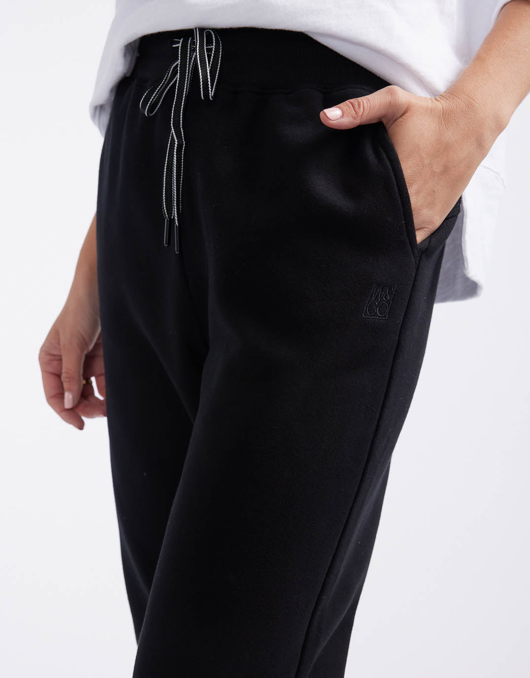 white-co-monogram-fleece-lounge-pants-black-womens-clothing