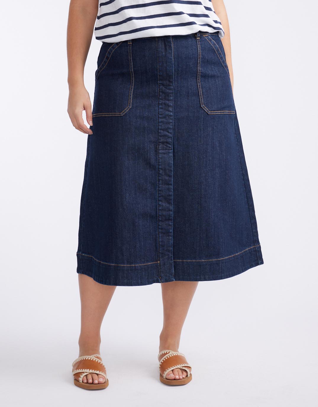 Catalina Midi Skirt - Indigo
