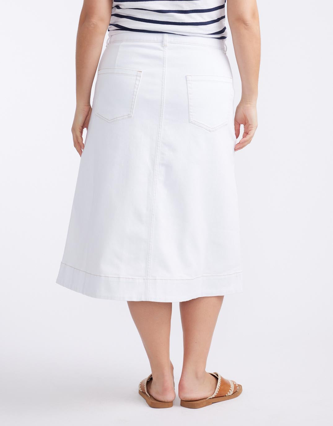 Catalina Midi Skirt - White