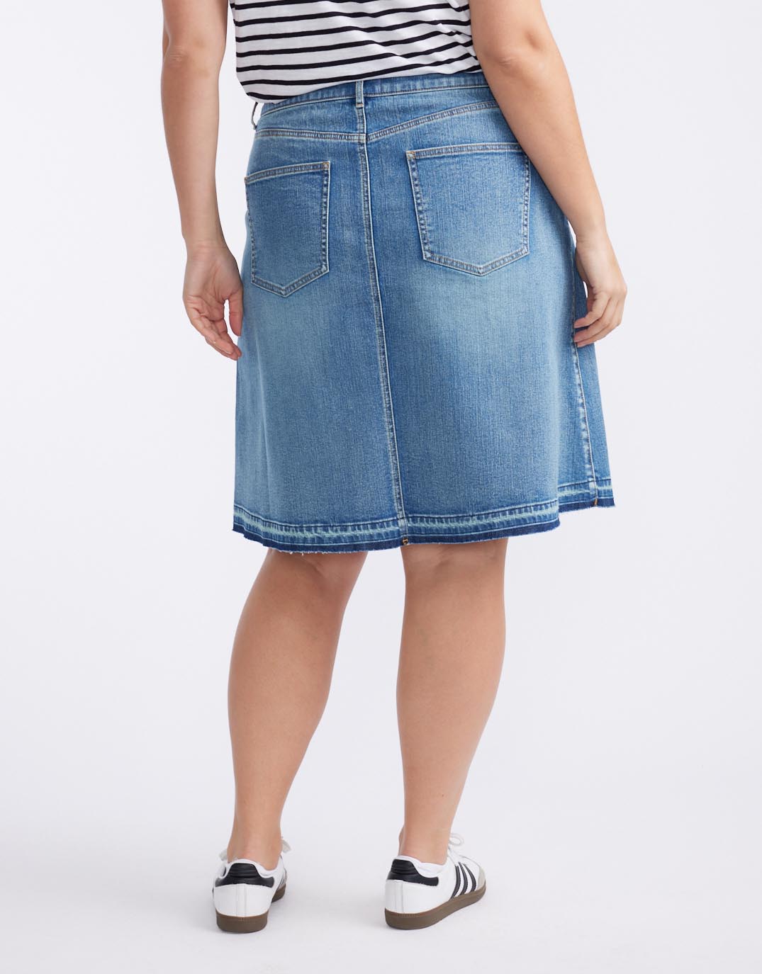 Holly Denim Skirt - Mid Wash