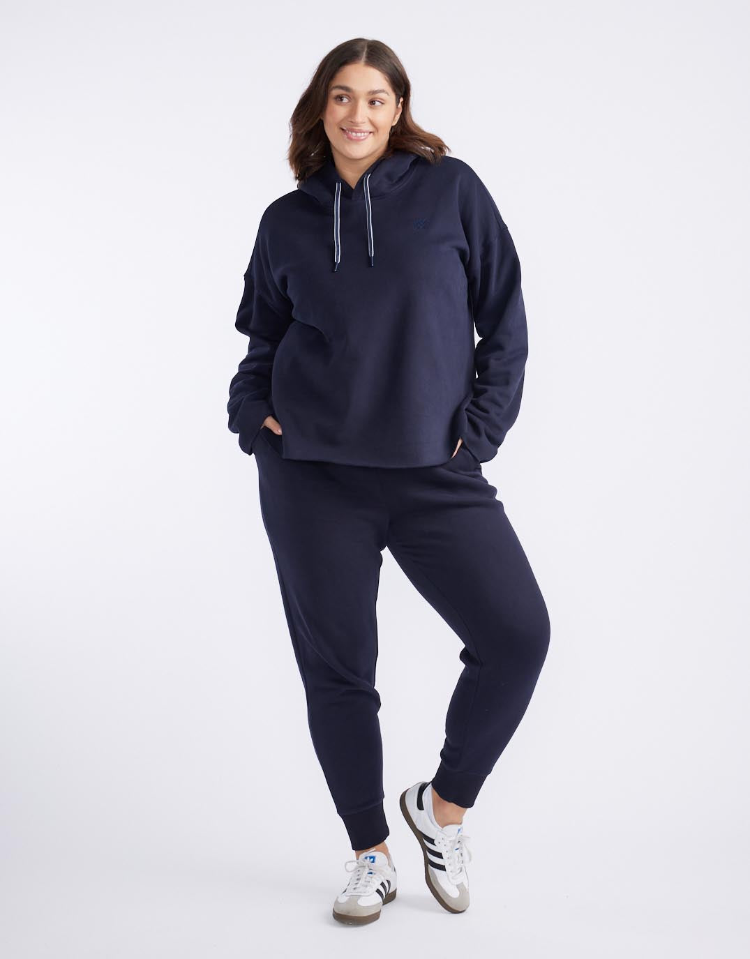 Monogram Fleece Hoodie - Navy