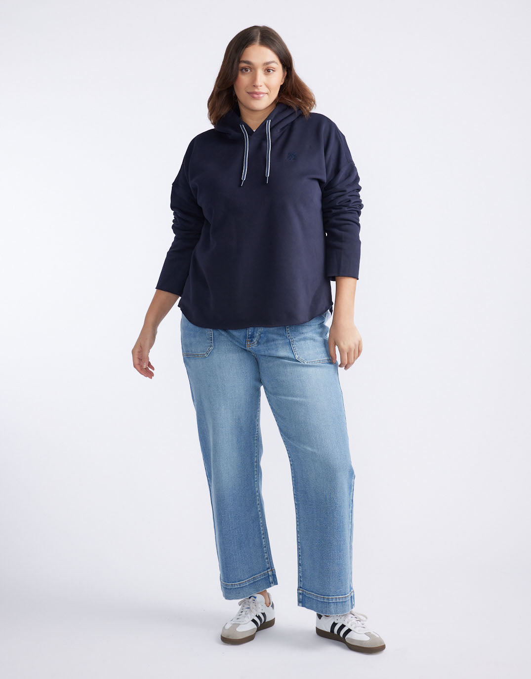 Monogram Fleece Hoodie - Navy