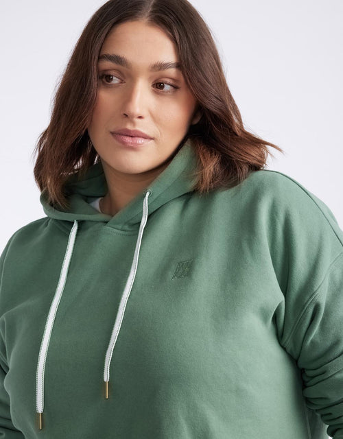 Monogram Fleece Hoodie - Sage