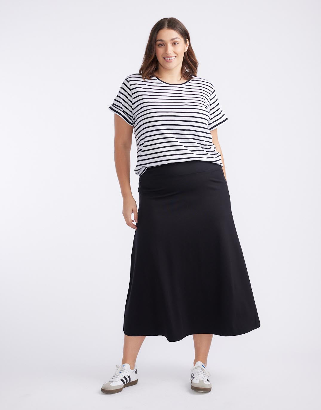 Timeless Ponte Midi Skirt - Black