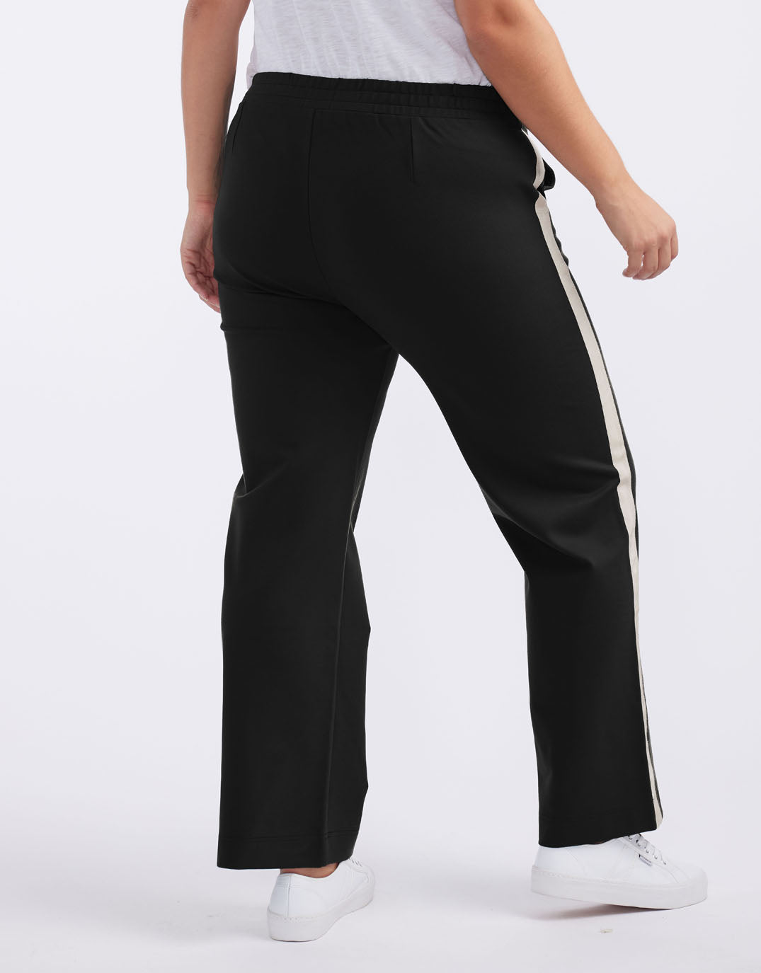 Timeless Straight Leg Ponte Pant - Black/Natural