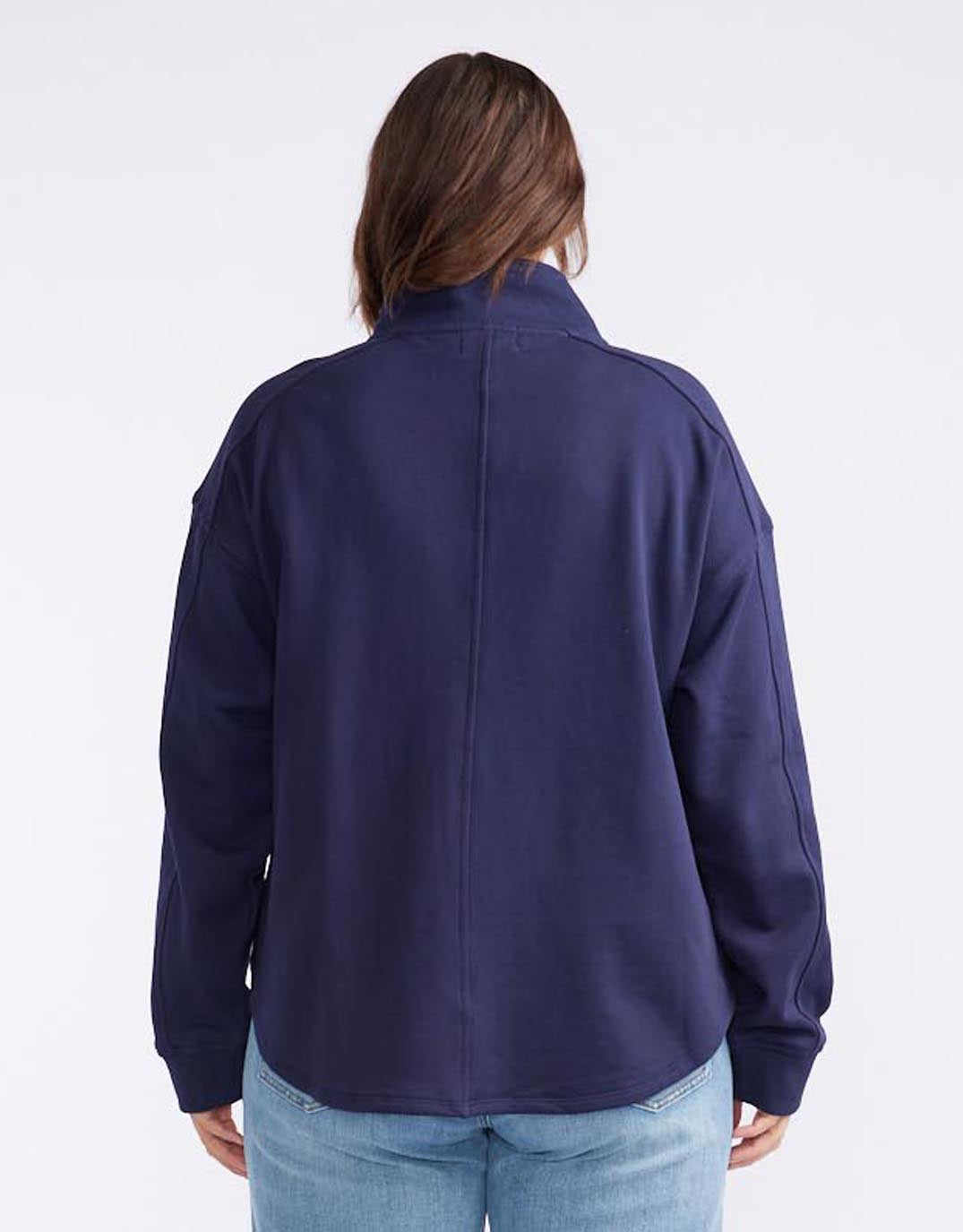 Unwind Half Zip Sweater - Navy