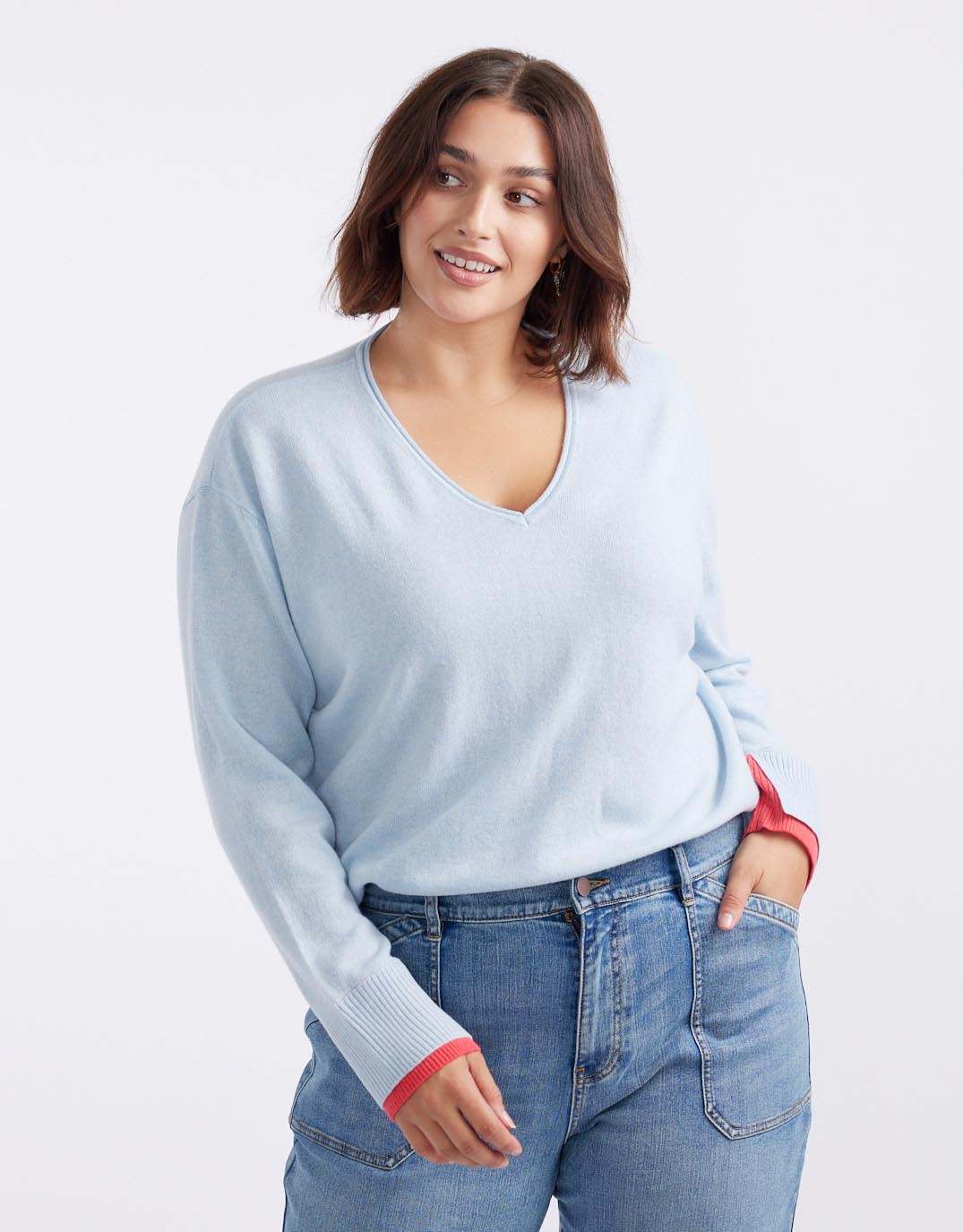 white-co-upstate-double-cuff-knit-jumper-blue-melon-womens-clothing