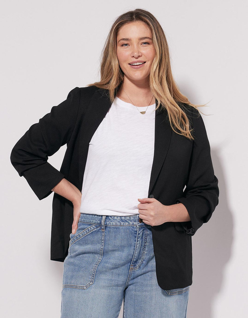 Timeless Ponte Blazer - Black