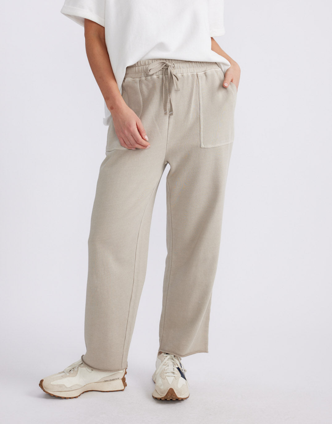 Raw Edge Lounge Pant - Washed Stone