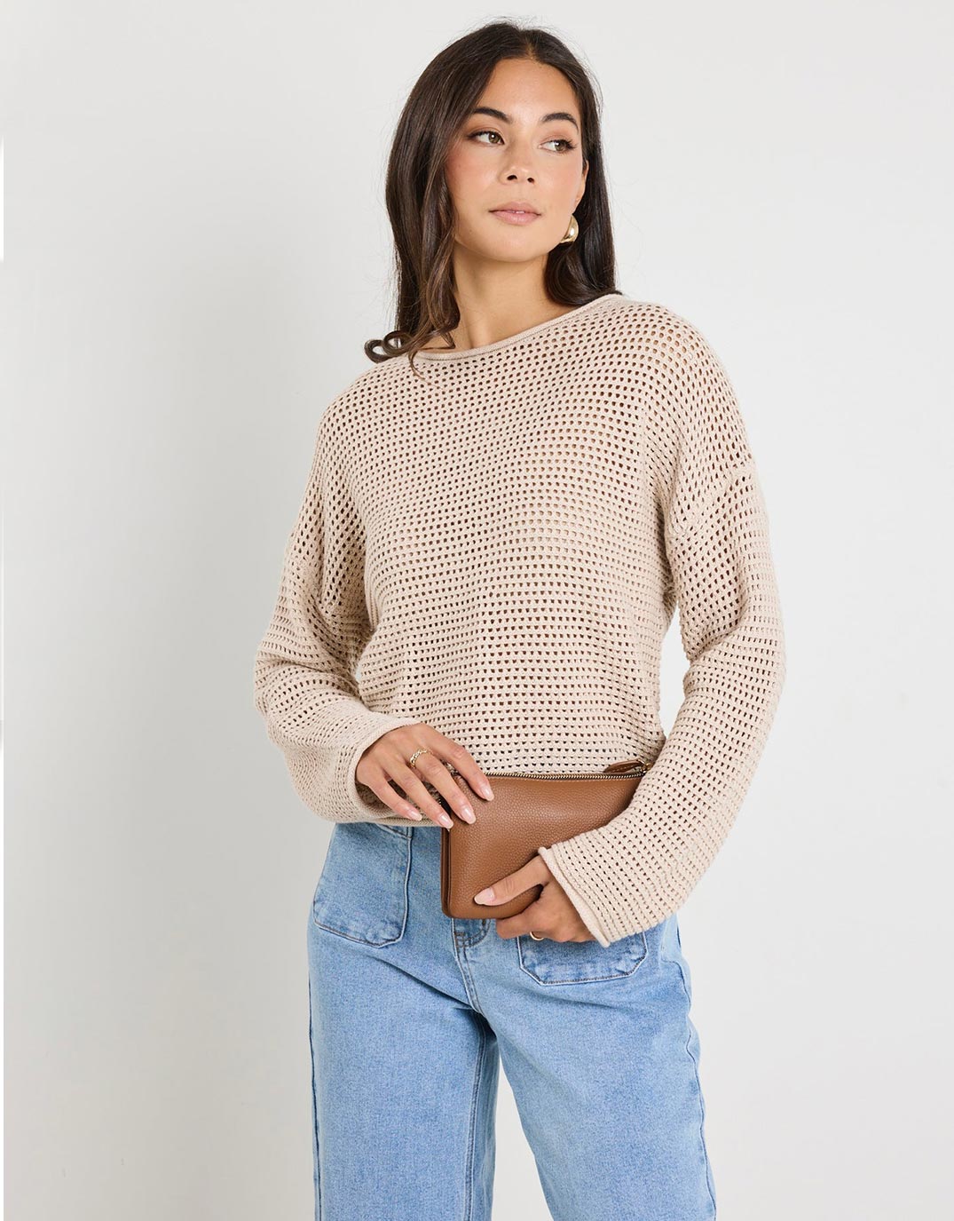 Dawn Crochet Knit Jumper - String