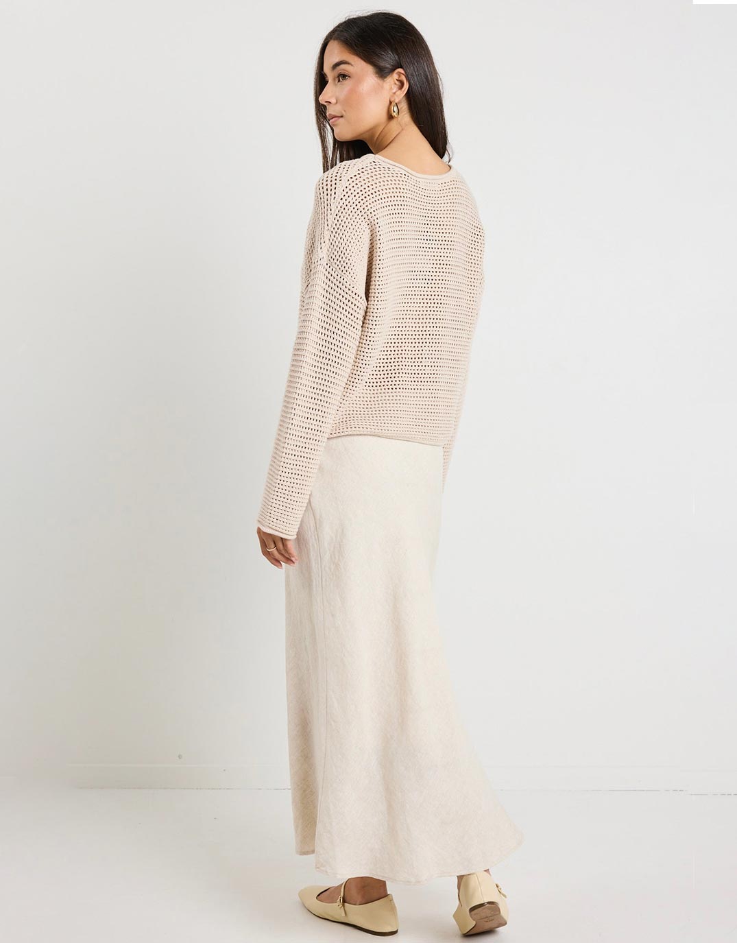 Dawn Crochet Knit Jumper - String