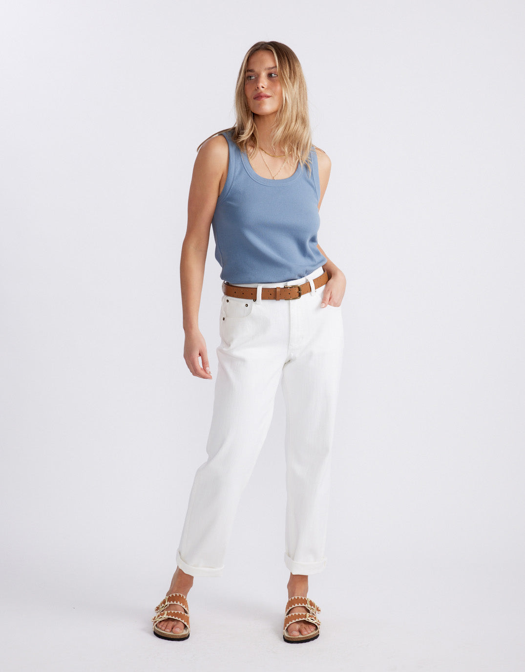 Rib Tank - Denim