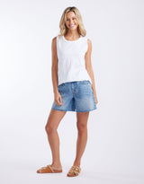 Scoop Hem Tank - White
