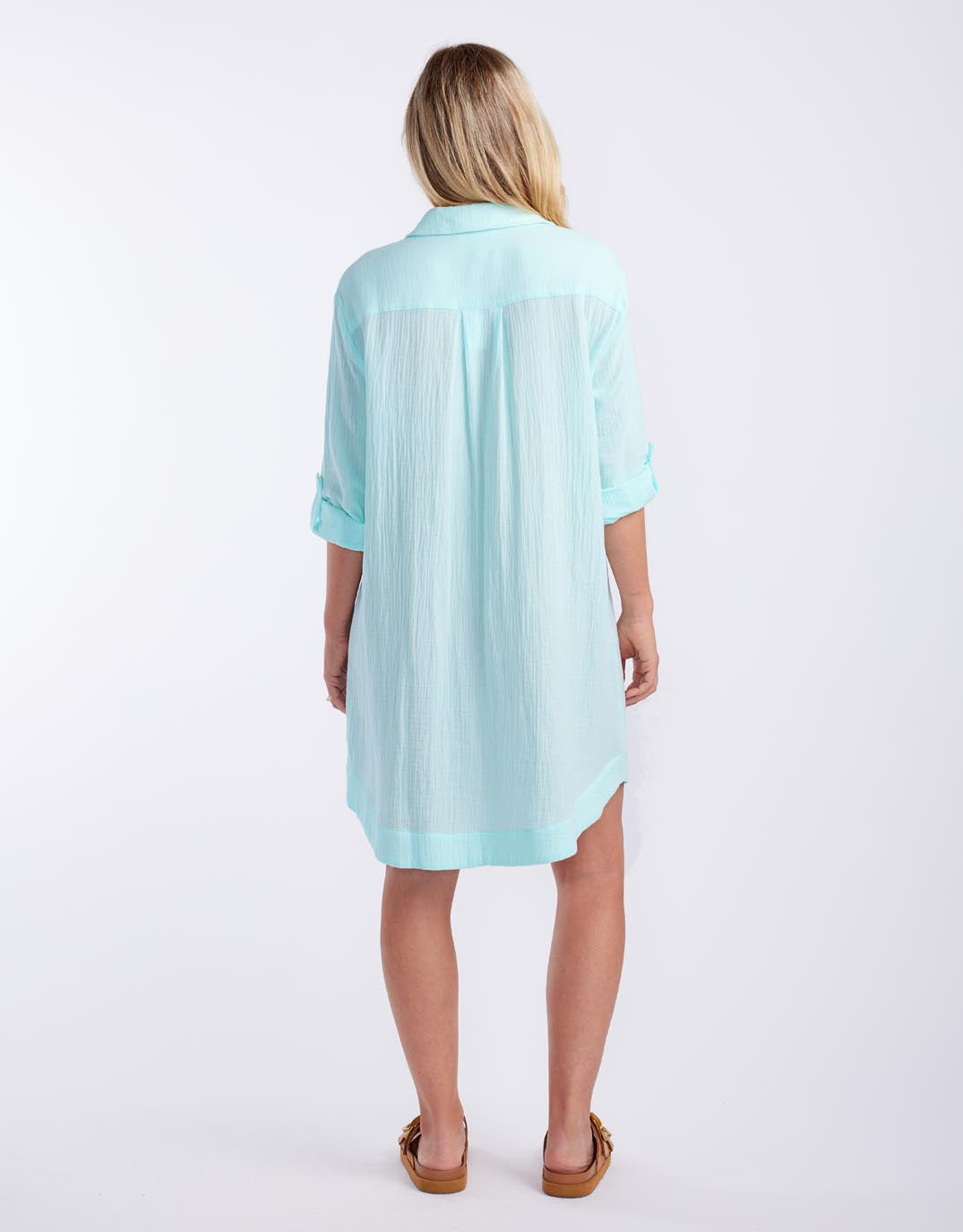 St Barts Dress - Seaglass / Ice Pink