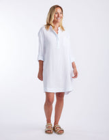St Barts Dress - White / Seaglass
