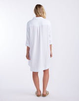 St Barts Dress - White / Seaglass