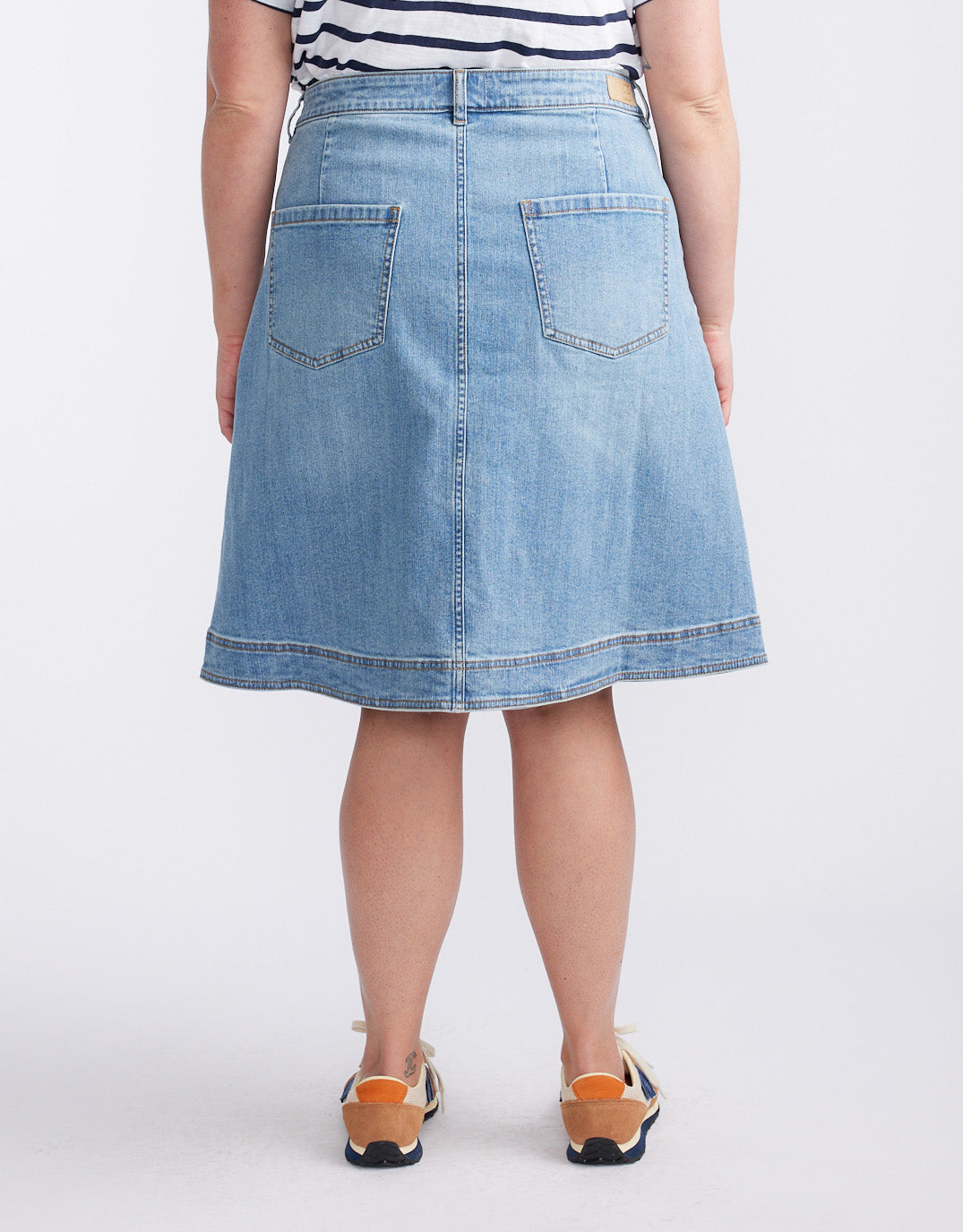 Stevie Denim Skirt - Mid Wash
