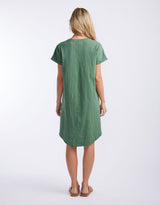 white-co-turn-back-tee-short-dress-khaki-womens-clothing