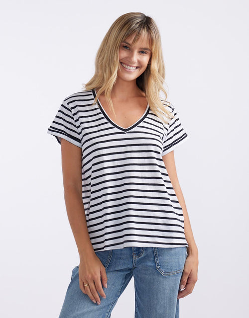 white-co-turn-back-vee-neck-t-shirt-white-black-stripe-womens-clothing