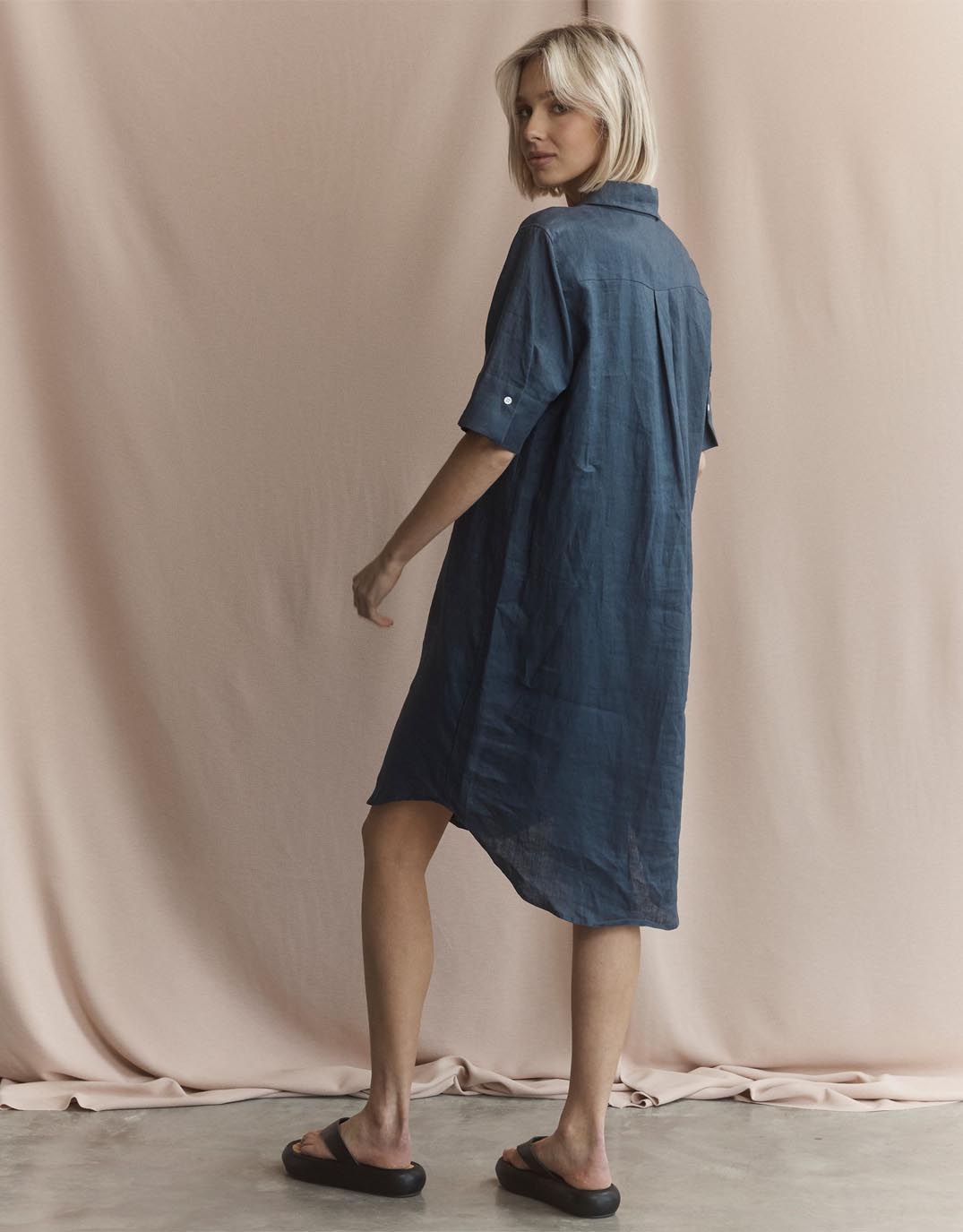 white-ftl-hettie-linen-shirt-dress-french-navy-womens-clothing