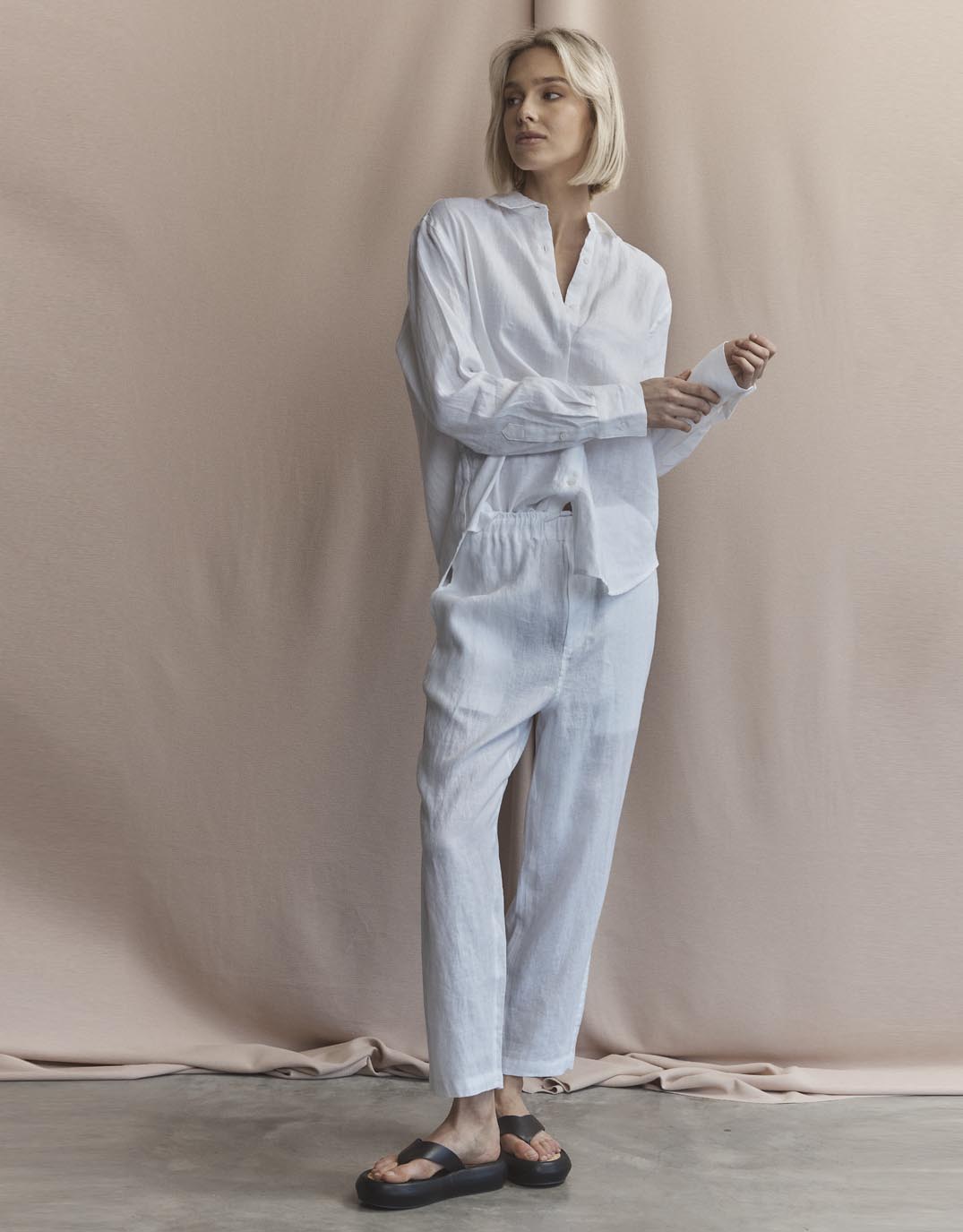 Katie Linen Shirt - White