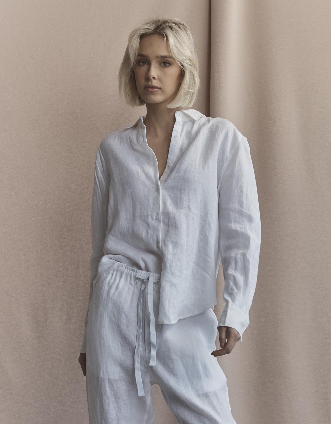 Katie Linen Shirt - White