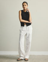 Kyra Button Tank - Black