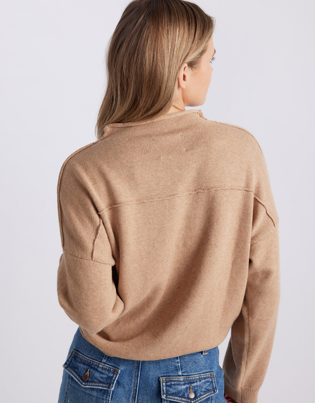 Biarritz Raw Edge Knit - Mocha