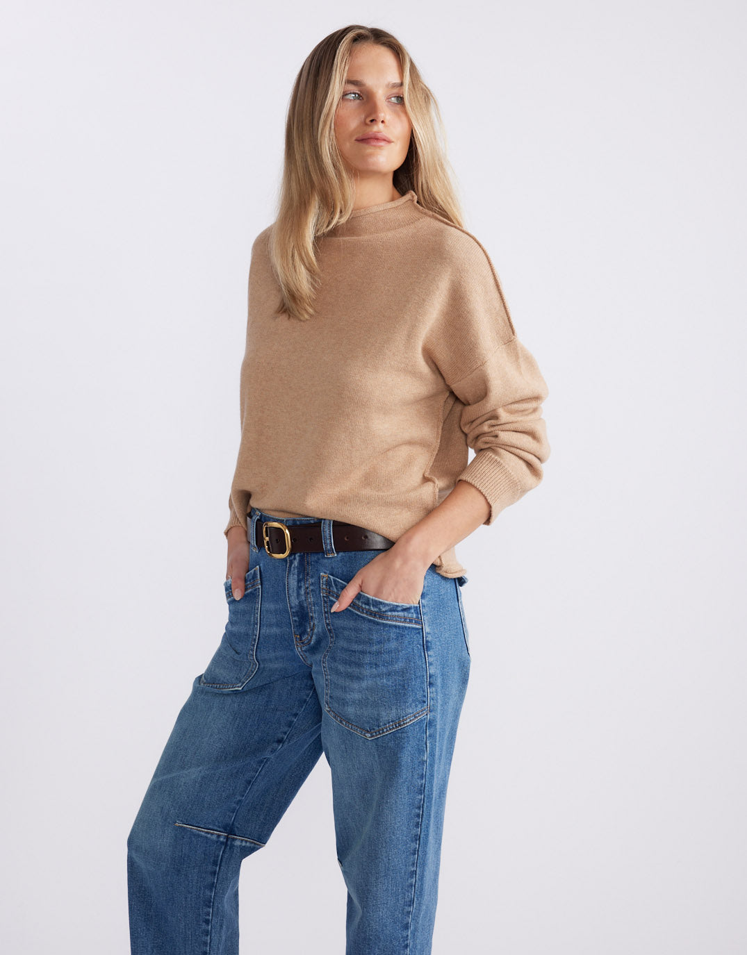 Biarritz Raw Edge Knit - Mocha