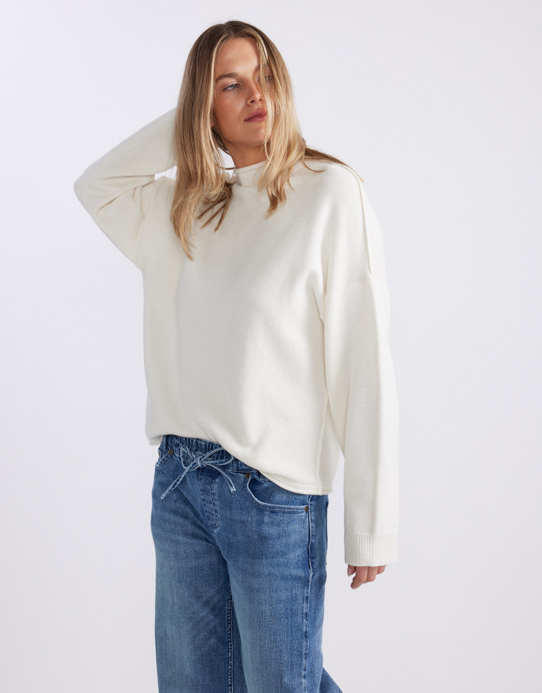 Biarritz Raw Edge Knit - White