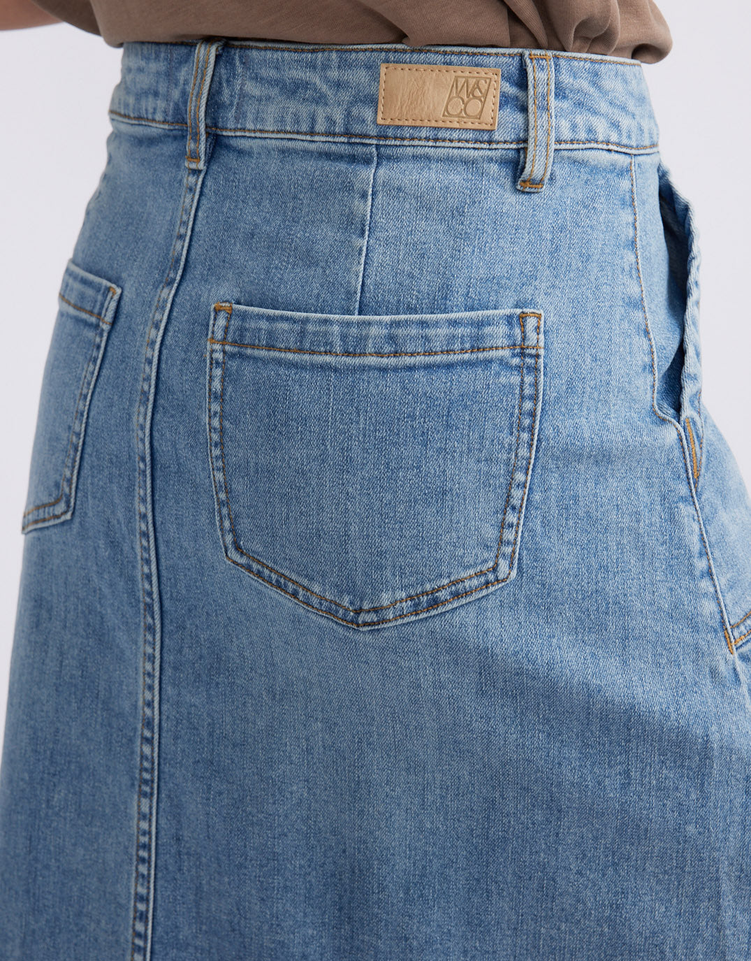 Stevie Denim Skirt - Mid Wash