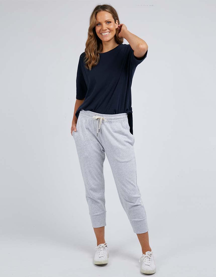 Elm - 3/4 Brunch Pants - Grey Marle - White & Co Living Pants