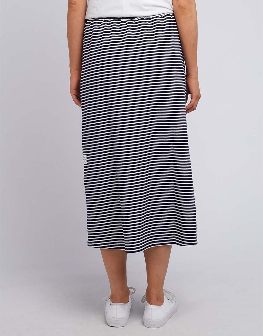 Elm - Travel Skirt - Navy/White Stripe - White & Co Living Skirts