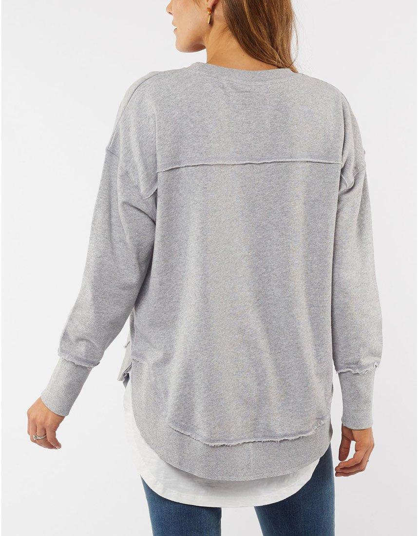 Foxwood - Delilah Crew - Grey Marle - White & Co Living Jumpers