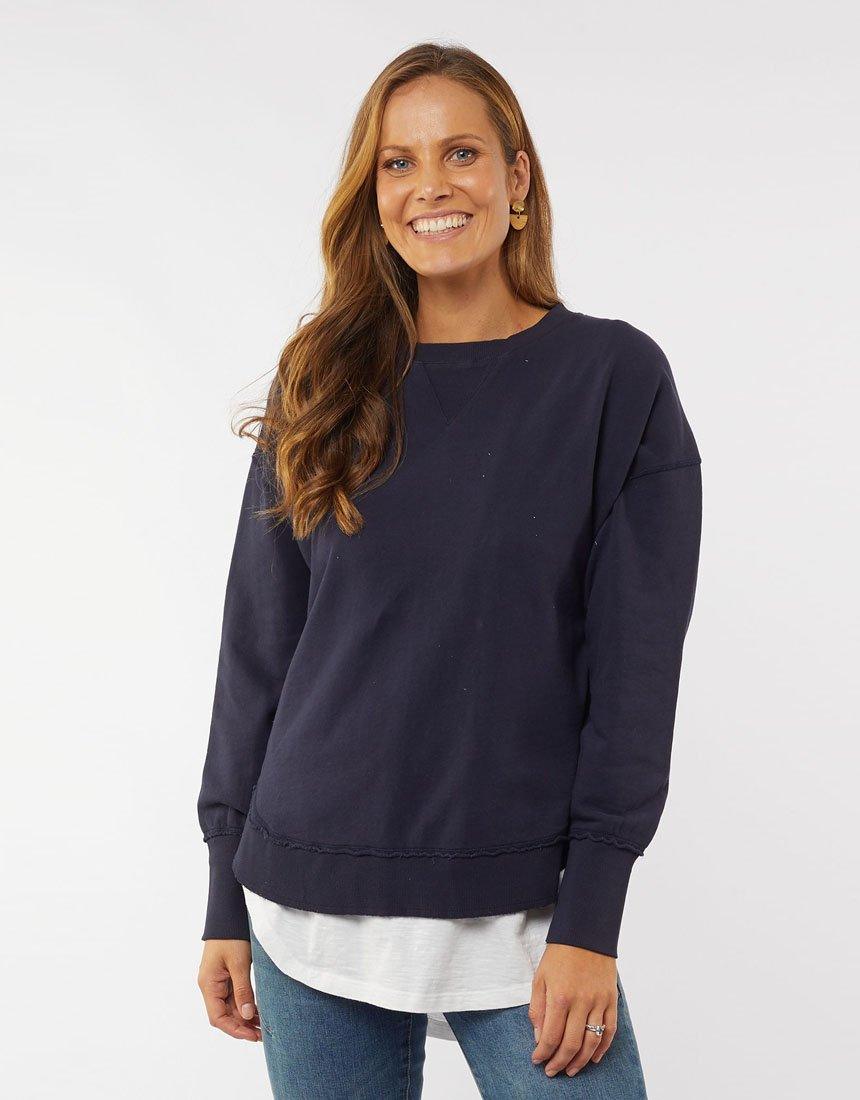 Foxwood - Delilah Crew - Navy - White & Co Living Jumpers