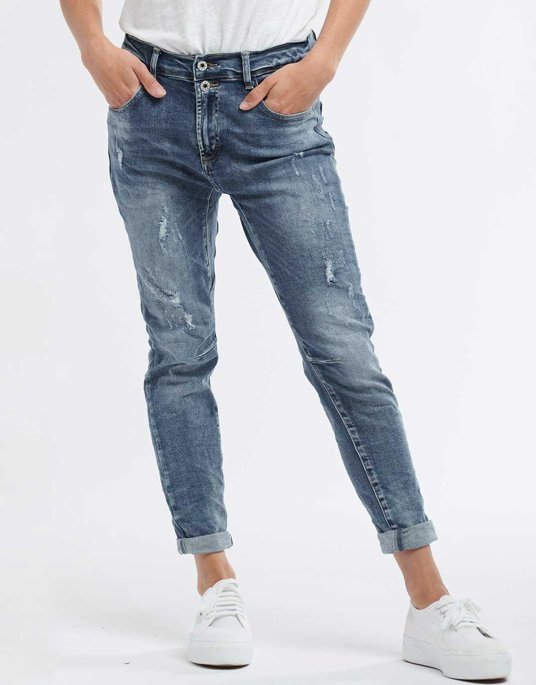 Italian Star - Emma Stretch Jean - Denim - White & Co Living Jeans