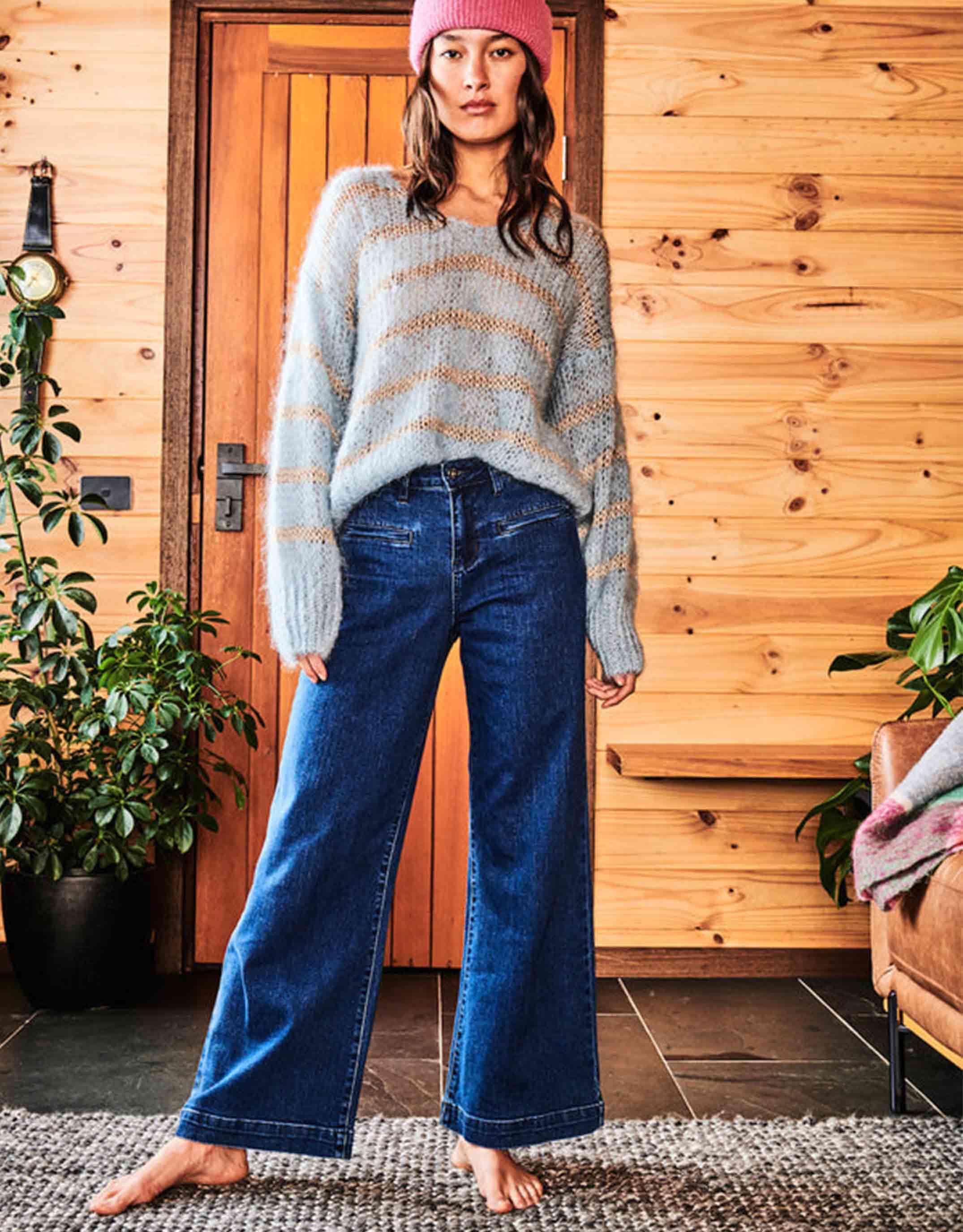 Kireina - Freya Jeans - Mid West Blue - White & Co Living Jeans