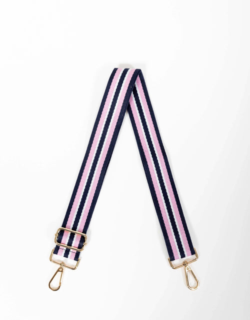 White & Co. - Bag Strap Stripe - Navy/Pink - White & Co Living Accessories