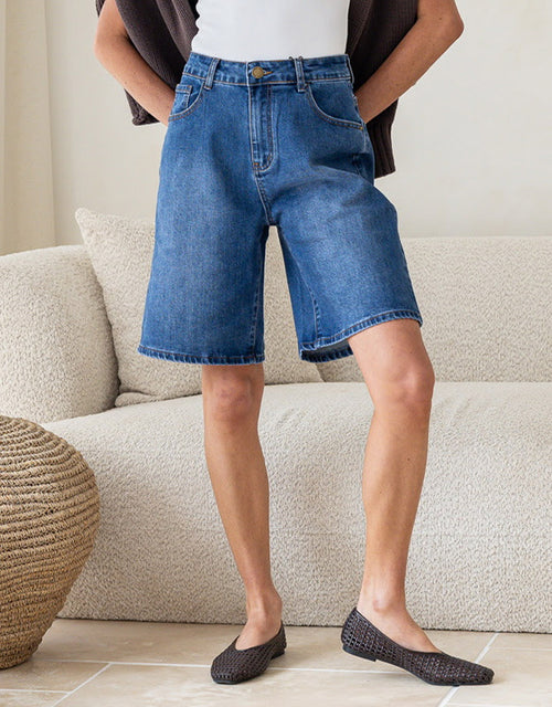 Lucie Denim Short - Mid Wash