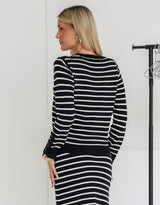 132-fashion-mari-button-cuff-knit-black-white-stripe-womens-clothing